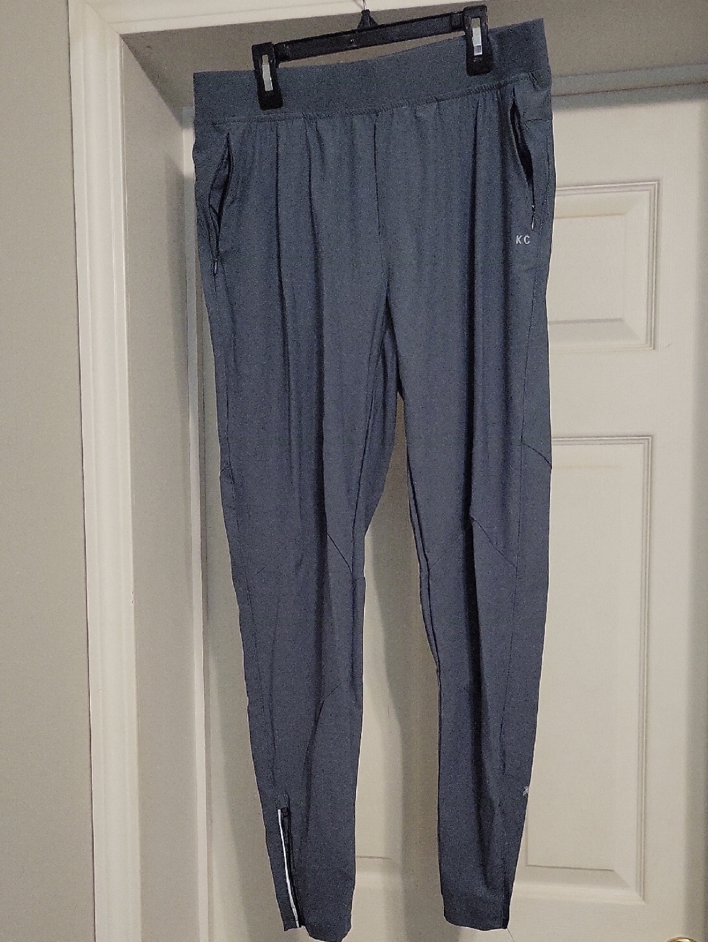 KC Embroidered Active Joggers in Sage Green